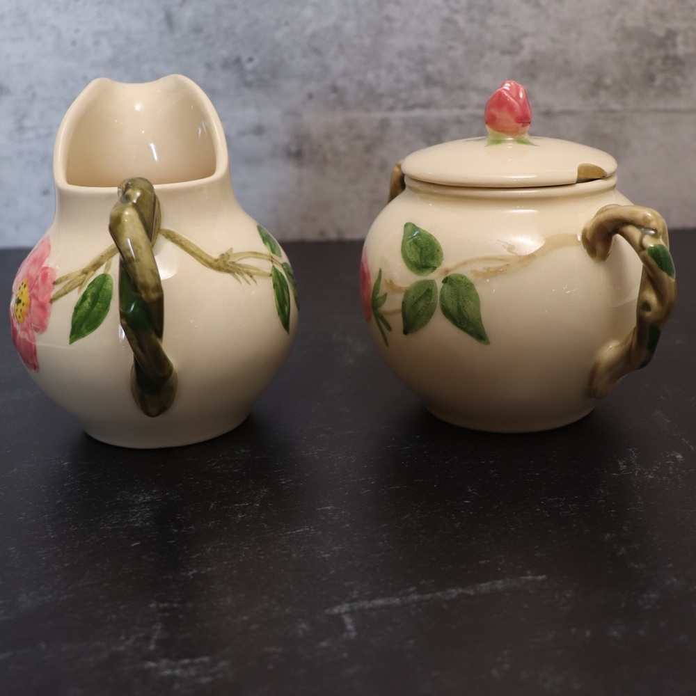 Franciscan Desert Rose Creamer And Sugar Bowl Vintage USA Made - Picture 3 of 10